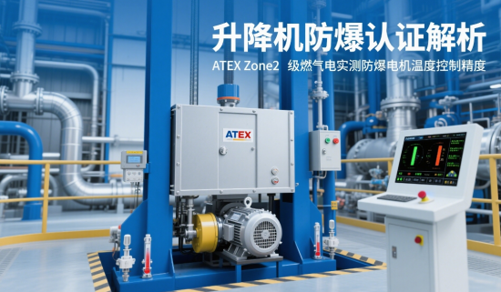 十大升降機(jī)防爆認(rèn)證解析：ATEXZone2級(jí)燃?xì)怆娬緦?shí)測(cè)防爆電機(jī)溫度控制精度