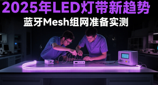 2025年十大LED燈帶新趨勢：藍(lán)牙Mesh組網(wǎng)實(shí)現(xiàn)100米無延遲調(diào)光實(shí)測