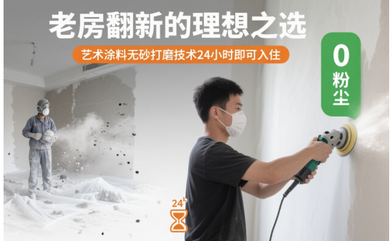 老房翻新的理想之選：中國藝術(shù)涂料無砂打磨技術(shù)24小時即可入住