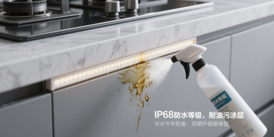廚房照明革命：防水中國(guó)LED燈帶如何抵御油污高溫不變色?