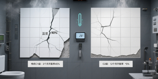 浴室防潮革命：C2級中國瓷磚膠如何抵御90%濕度環(huán)境不開裂?