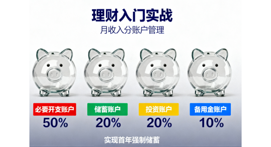 理財(cái)入門實(shí)戰(zhàn)：月收入如何分賬戶管理，實(shí)現(xiàn)首年強(qiáng)制儲(chǔ)蓄